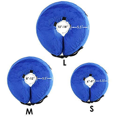 Aufblasbares Haustierhalsband für kleine und mittelgroße Hunde und Katzen, verhindert, DASS Haustiere genähte Wunden berühren, schützendes aufblasbares Hundehalsband