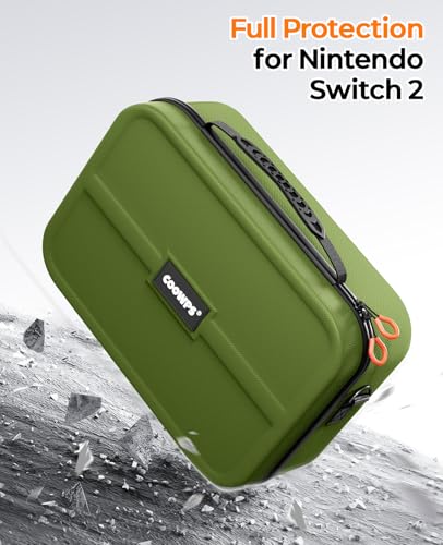 Image of COOWPS Switch 2 Case for Nintendo Switch 2, with 4Pcs Thumb Grips, 20 Game Card Slots, Portable Full Protection All In One Travel Storage Case for Switch 2 Console Pro Controller Accessories