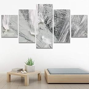 SIGNWIN 5 Panel Canvas Wall Art Abstract Colorful...
