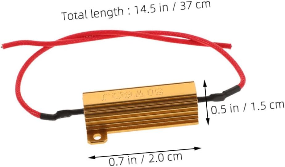 4pcs 50W LED Resistor Kit for Car Tail Light Decoder Flash Turn Signal Resistors Waterproof Load for LED Turn Signal Lights 6 Ohm