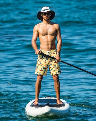 Image of SURF CUZ Mens Swim Trunks with Compression Liner Swim Shorts 7 inch Swimming Trunks Stretch 7 Inch Swim Suits Quick Dry