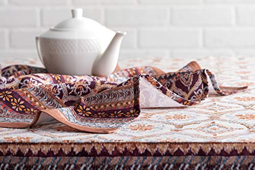 Maison D' Hermine Napkin 100% Cotton 20"X20" Decorative Washable Table Cloth Napkins Set Of 4 For Gifts, Dining, Holidays, Buffet Parties & Wedding Use, Fair Isle - Thanksgiving/Christmas #TOP7