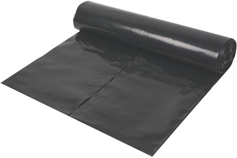 16m2 Heavy Duty Black Polythene Sheet - Damp Proof Membrane - DPM 300 Mu - 1200 Gauge - 4 Metre x 4 Metre