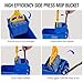 Matthew Compact Mop Bucket INCL.2 Pcs Mop Head with Side Press Wringer On Wheels,Tandem Portable Floor Cleaning Wavebrake,Ideal for Household,Industrial,Restaurant,Janitorial Use- Blue 22 Quart