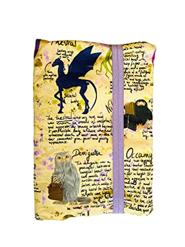 Funda artesanal mediana de solapa para libros y tablets de Animales Fantásticos + marcapáginas de...