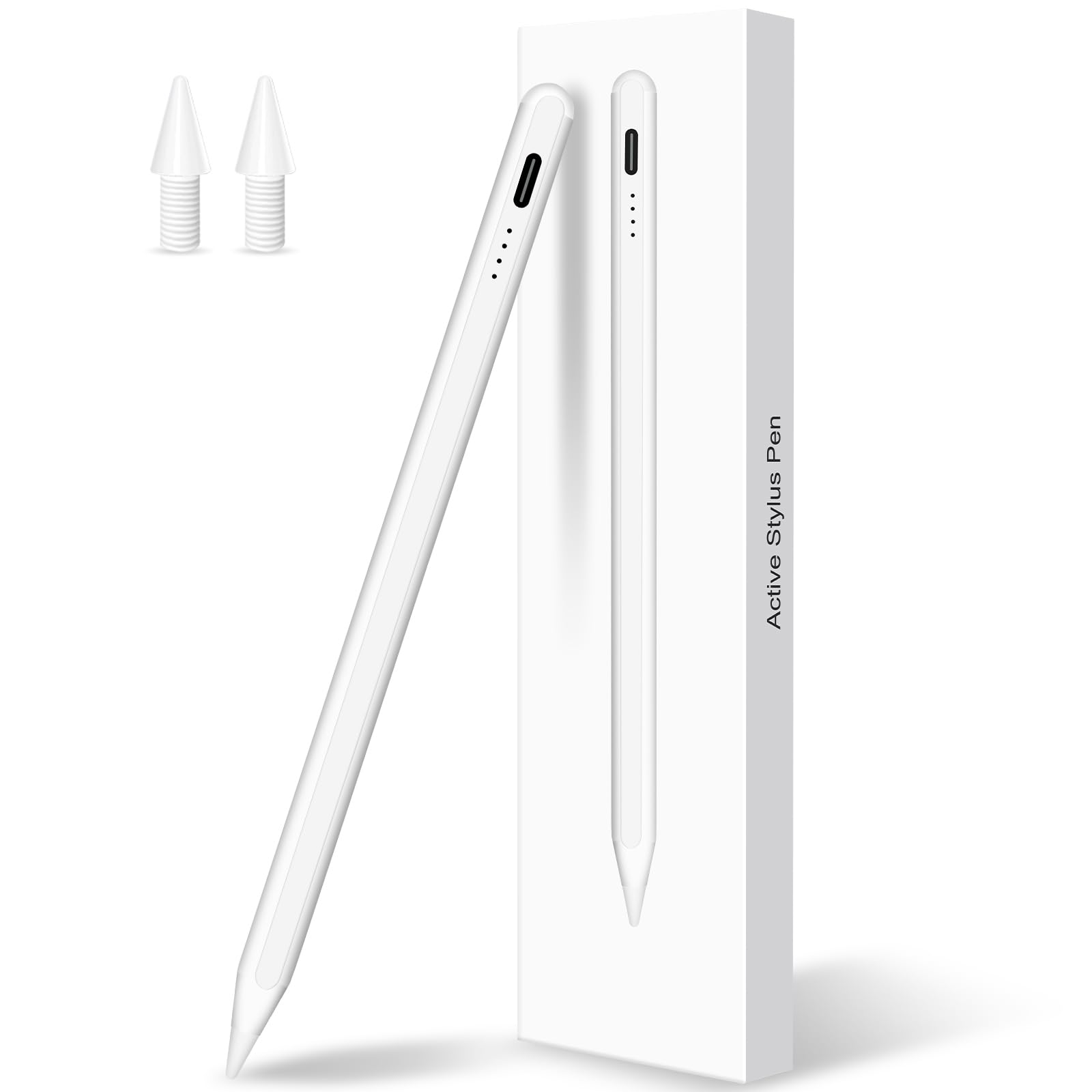 Penna Stylus per iPad 2018-2025 con Ricarica Rapida, Palm Rejection, Attacco Magnetico, Compatibile iPad Pro/Air/Mini/iPad