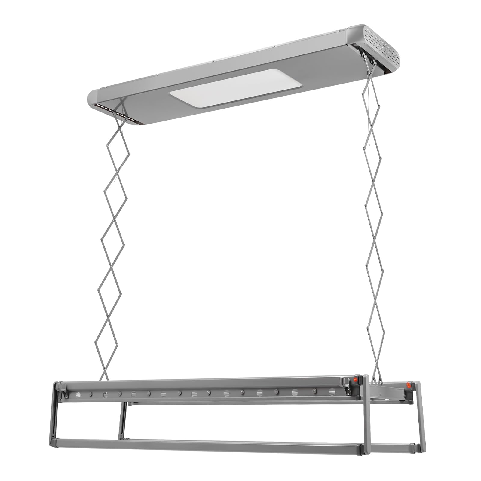 Tendedero eléctrico con luz, secadora con mando a distancia, soporte de secado eléctrico, con mando a distancia, para balcones de casa, baño (gris)
