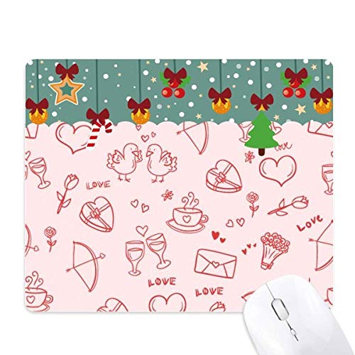 Tapis de souris cœurs roses idéal pour le télétravail et bureau à la maison