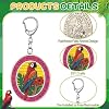 RattanView 48 Pcs Rainforest Falls VBS Craft Color Your Own Keychains DIY Craft Wooden Blank Keychains for Sunday School Classroom Home Active Party Favors Gifts, 12 Styles #3