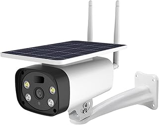 Câmera de segurança externa sem fio, energia de bateria recarregável solar WiFi, câmeras domésticas de vigilância IP, 1080P, detecção de movimento humano, áudio bidirecional, visão noturna