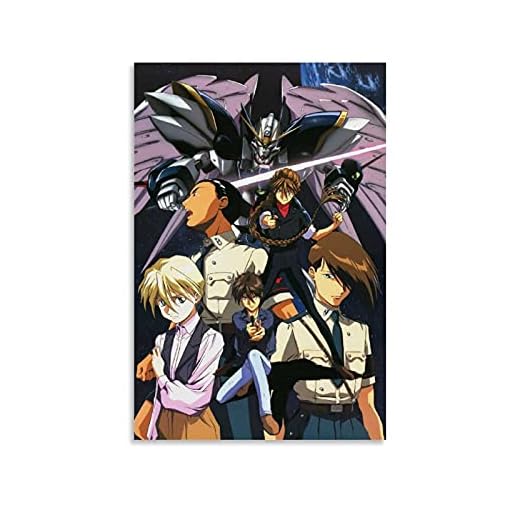 KJHGNHJKJ Mobil kostym Gundam Wing ändlös vals kanvas konstaffisch och väggkonst bildtryck modern familj sovrum dekor affischer 50 x 75 cm (20 x 30 tum)