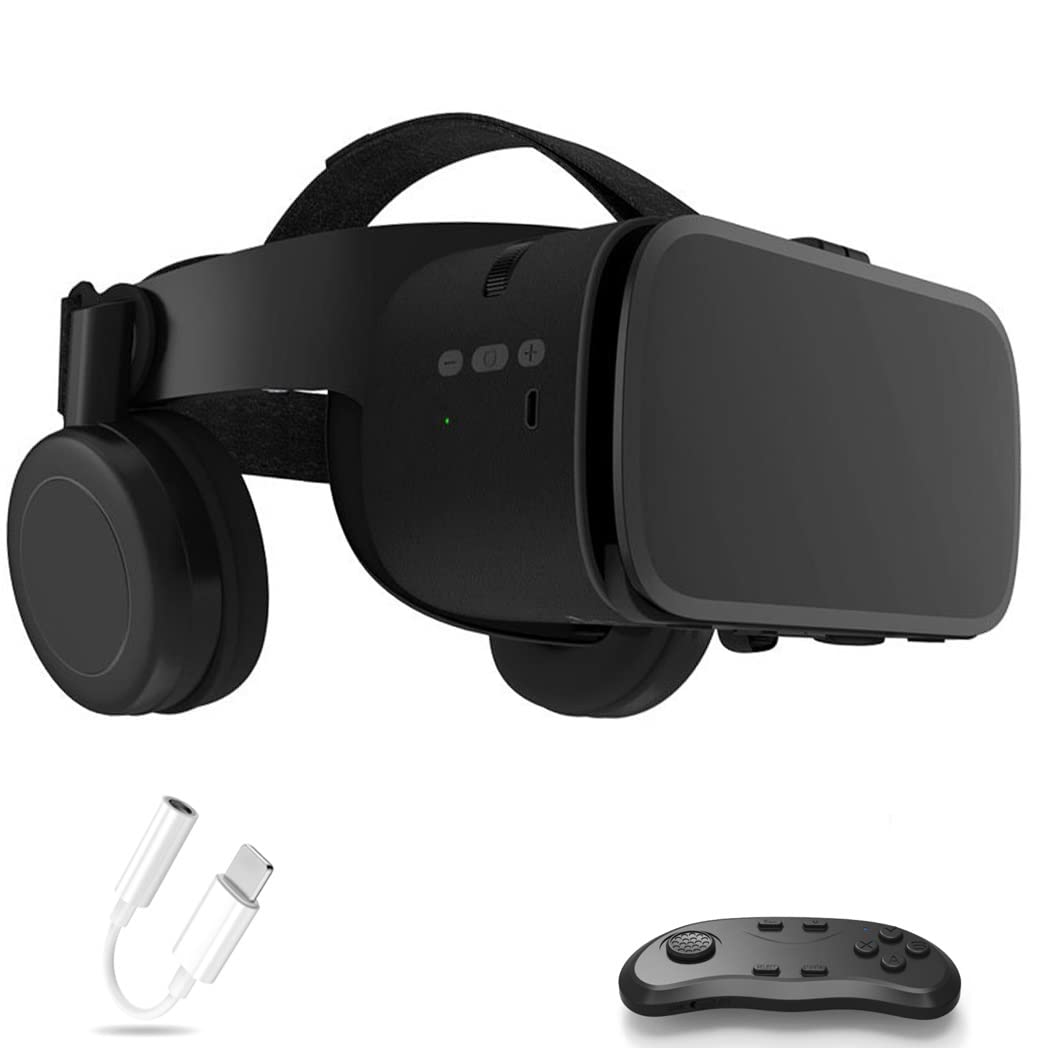 Okulary 3D, Virtual Reality, zestaw słuchawkowy, ochrona oczu, okulary VR do filmów 3D i gier, kontroler Bluetooth do iPhone 13 Pro Max/13 Pro/13/12/11, do Samsung Galaxy S21, Huawei, X. iaomi-Seria nie