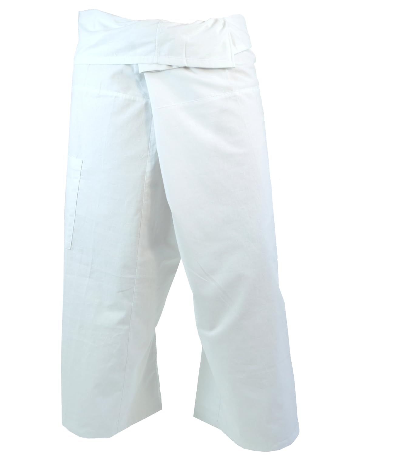 GURU SHOP Pantalones de pescador tailandeses de algodón, holgados, pantalones de yoga anchos, para hombre/mujer, verde, talla: talla única