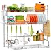 Over The Sink Dish Rack, Ace Teah Large Dish Drying Rack with Utensil Holder Hooks