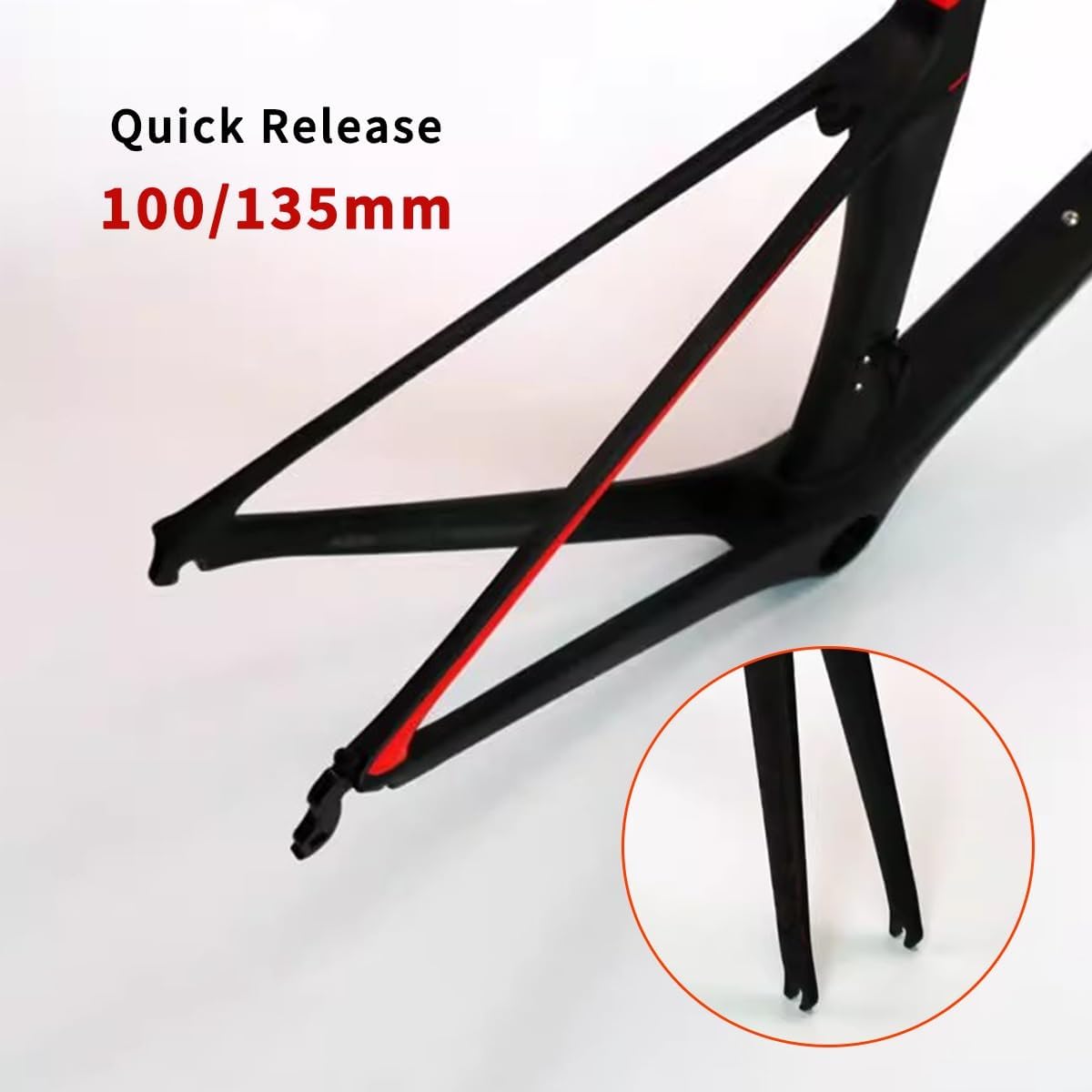 700C Carbon Fibre Road Bike Frame Breaking Wind Frame 46/49/52/54/56CM V Brake Internal Routing Quick Release 100/135mm with Fork