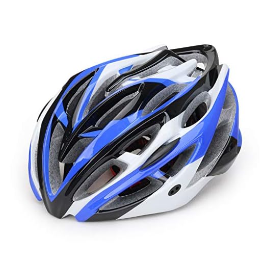 Fine Bike Helmet, Bicycle Helmets Men Women Sports Outdoor Safety Helmet for Road & Mountain, Adjustable Adult Lightweight Microshell Bicycle Helmet (Blue)