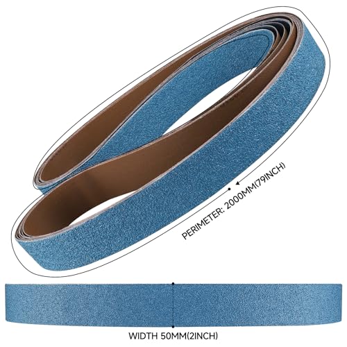 Shineboc Sanding Belt 50 x 2000 mm, 6PCS Sander Belts 40/60/80/120/240/400 Grit for Polishing Metal Wood - Image 2