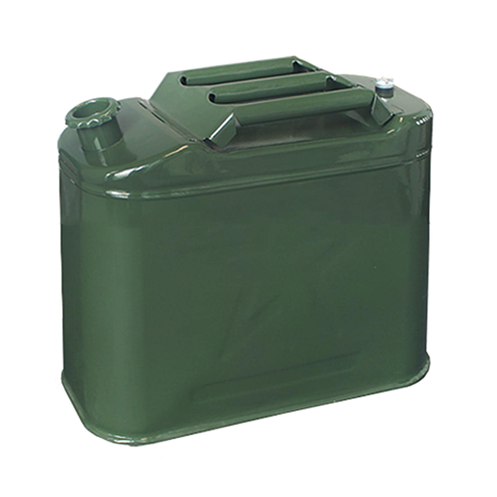 Jerry can 10-20L essence avec spout métal robuste conteneur étanche utilisation extérieure vert