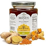 Super Honey - Georgia Honey - Raw Turmeric Honey Plus Turmeric Root, Ginger Root, and Turmeric Powder - 4 Pack - Ayurveda Inspired Pure Honey - 12oz. Jar Plus 1 oz. Organic Ginger Root, 1oz. Organic Turmeric Root & 1oz. Turmeric Powder