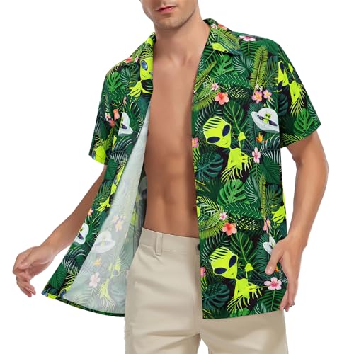 Zando Funny Hawaiian Shirt for Men - Soft Crazy Animal Print Short Sleeve Outfit Top for Casual & Summer Beach & Party4