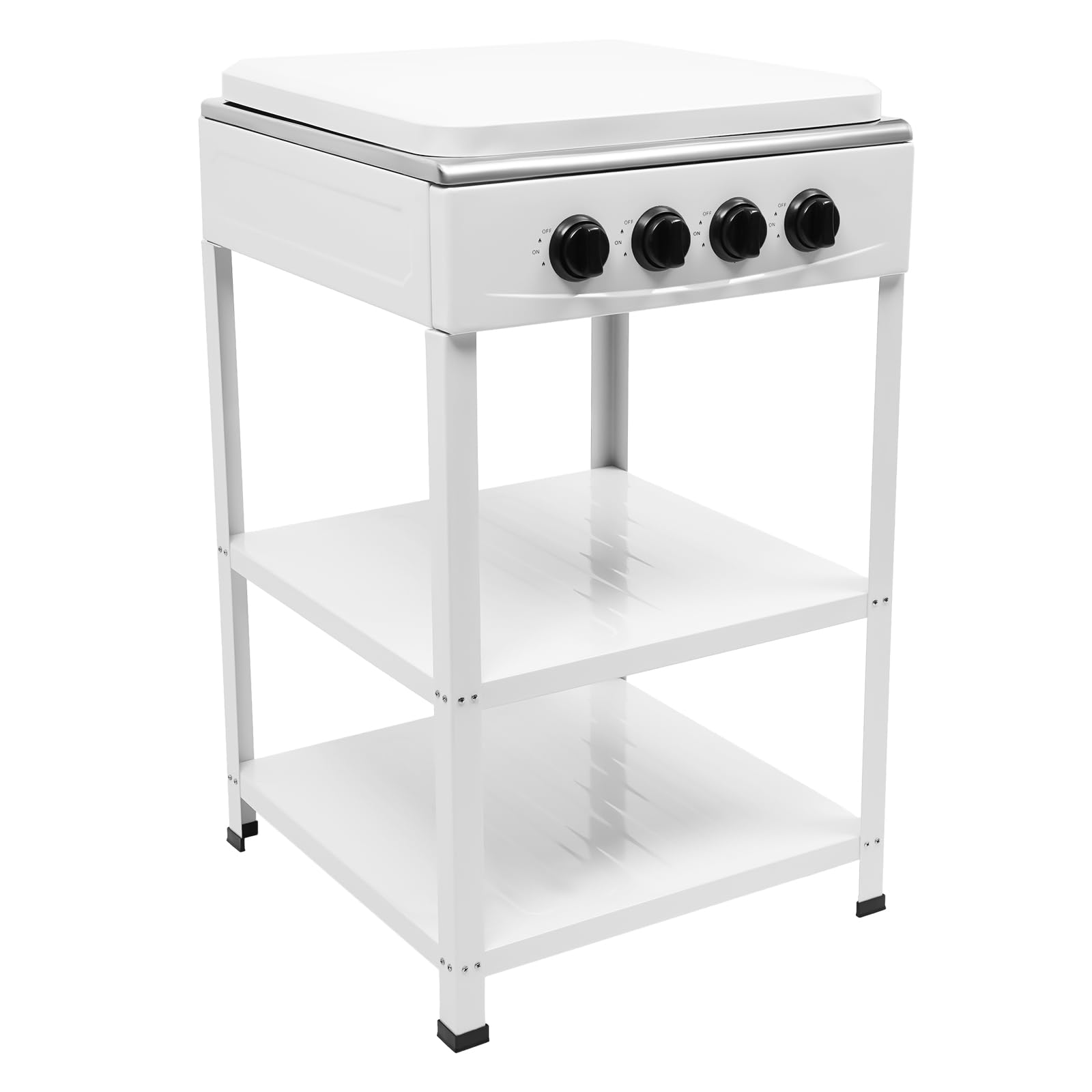Hornillo de gas con 4 fuegos, estufa de camping independiente, estufa de gas, resistente al viento, cocina de gas portátil, equipo de camping, para familias o actividades al aire libre