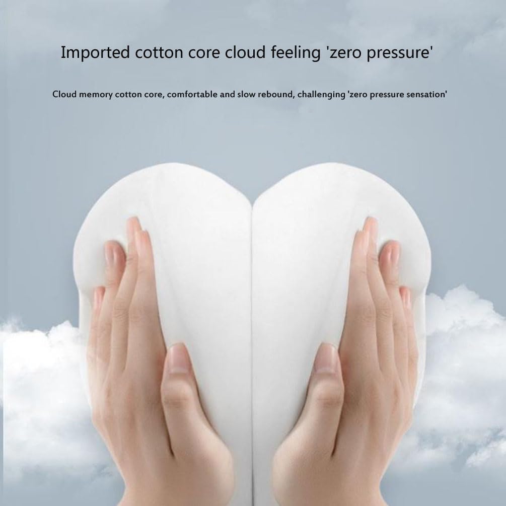 Lumbar Pillows Comfortable aterial Polyester Filling high Elasticity Latex Weight 1kg (Blue,Upgraded Version)