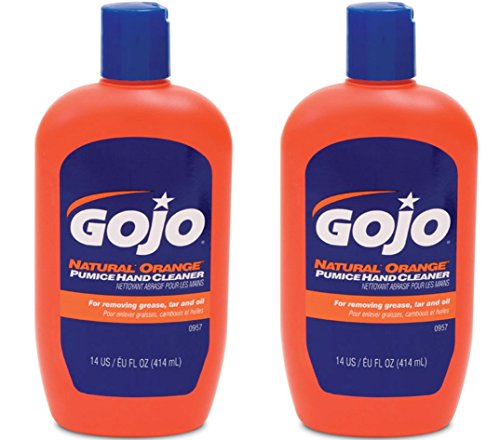 Gojo 957 natural orange pumice hand cleaner - 14 oz. - 2 pack