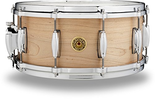 I rullanti in acero monostrato Gloss Natural Gretsch sono realizzati negli Stati Uniti nella loro struttura Ridgeland, SC e offrono un tono caldo e puro, un'ampia gamma dinamica e adattabilità o più stili e impostazioni musicali