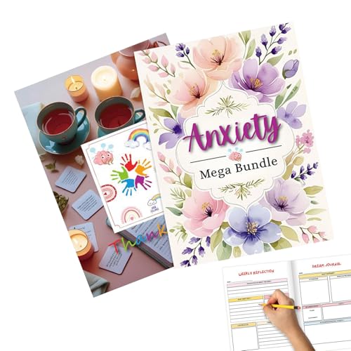 Evember Libro de Salud Mental - Cuaderno para Bienestar Emocional con Portada Floral,Diario Guiado para Desarrollo Personal Enfoque Crecimiento Laboral y Gestión Emocional