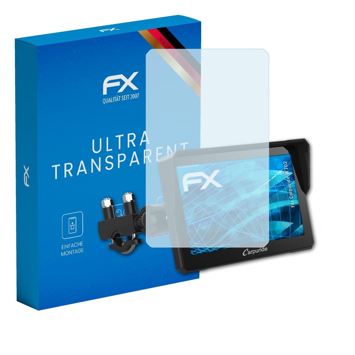 atFoliX Screen Protection Film compatible with Carpuride W702 Screen Protector, ultra-clear FX Protective Film (3X)