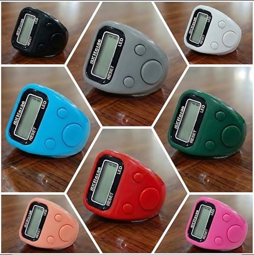 Image of White 5 Digit Naam Jap Counter|Tasbih Counter|Mini Digital Tally Counter Finger Ring|Chanting Count Machine for Meditation, Mantra Jap,Cricket Umpire|Digital Counting Device (Model No 506 White)