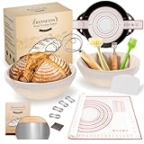 Banneton Bread Sourdough Proofing Basket - Sourdough Starter Kit Set Of 2, Sourdough Bread Baking Supplies 10