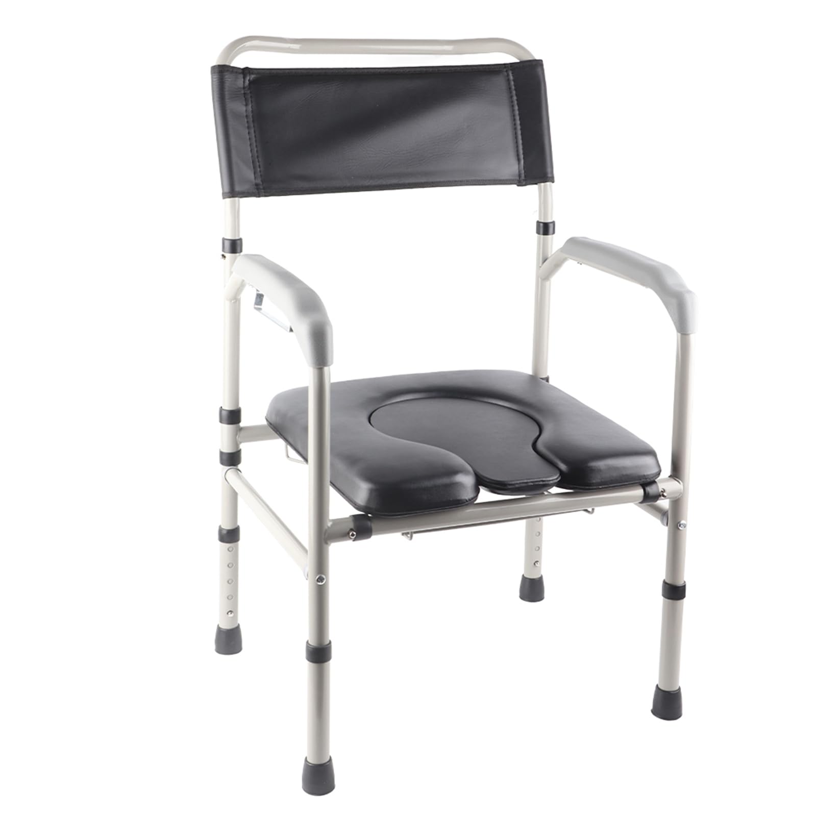 Garosa Sedia da Toilette per Adulti, Design Leggero in Lega di Alluminio con Vaso Rimovibile, Altezza Regolabile per Uso Sul Comodino e in Bagno
