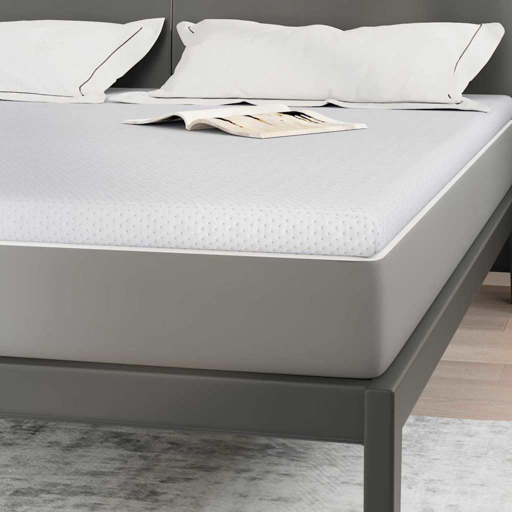 Schaumstoff Matratzenauflage Weiß 180 x 200 cm, Jacquard Stoff Auflage mit Polyesterkern, weiche Matratzenauflage für mehr Schlafkomfort und modernes Design