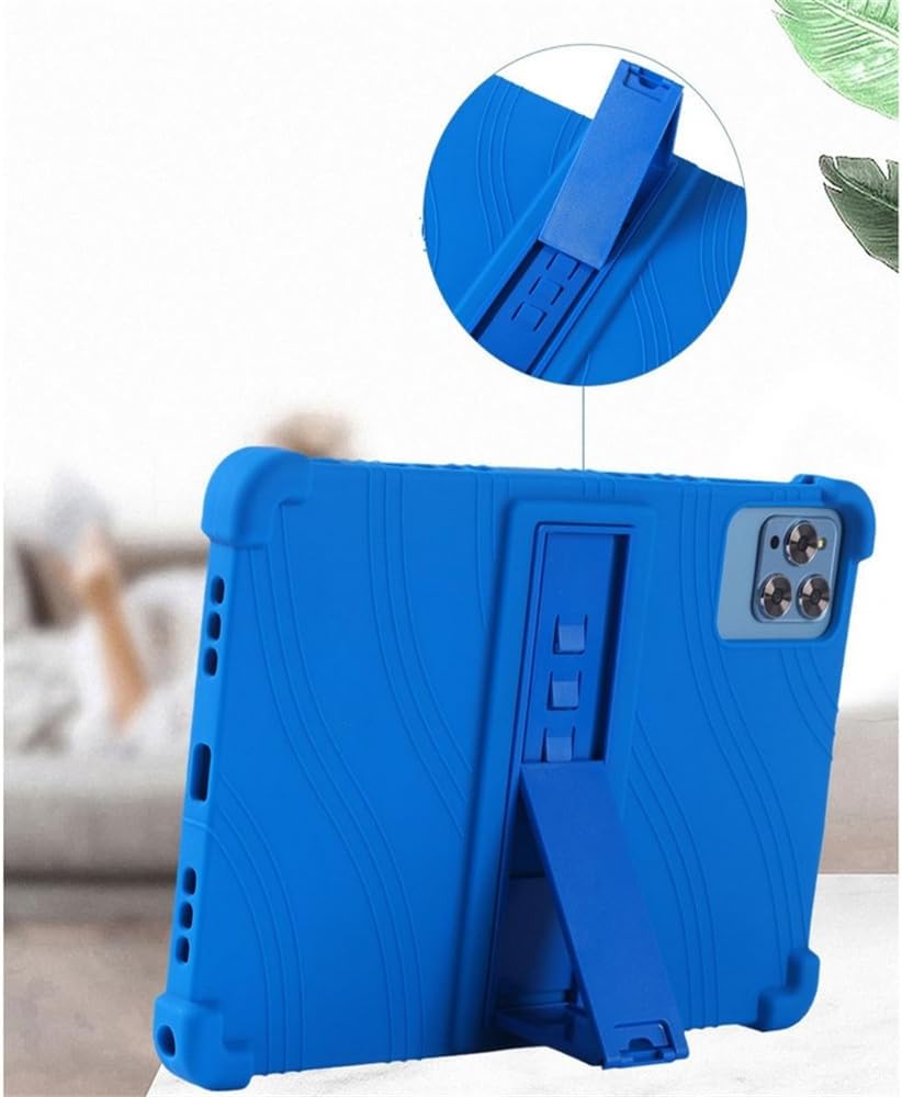 Compatible with Case for KADYBE D115 10.1 Inch Android 13 Tablet, Full Coverage Ultra Slim Adjustable Stand Silicone Shockproof Lightweight Protective Cover Case (Rose)