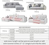 LINGKY Couch Überzug, Sofa Überzug 1/2/3/4 Sitzer L Form Sofa Cover Sofabezug Ecksofa, Sofadecken Für Sitzfläche, Sofaschoner rutschfest, Universelle Sofa Überwurf (Grau,70x70cm/Quadrat)