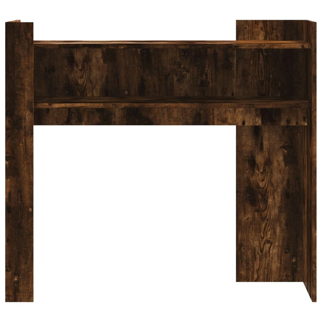 Mesa consola de roble ahumado, 100 x 35 x 90 cm, de madera, mesa auxiliar clásica para pasillo, salón y entrada, muebles de pasillo