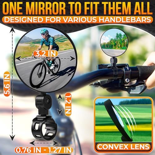 2 Pcs Bike Mirror Handlebar Mount