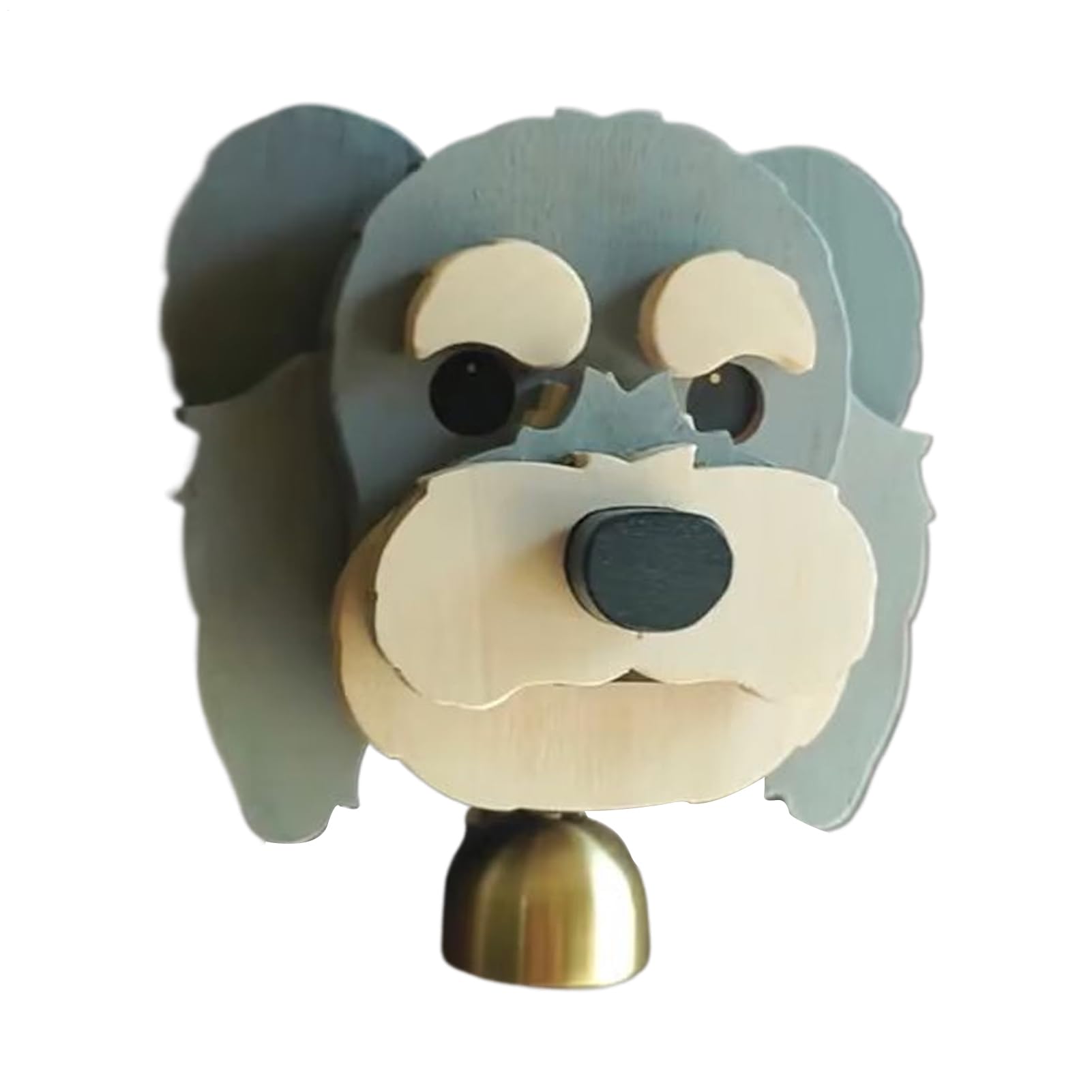 Cloche pour porte en bois en forme de chien pour carillon entrée maison