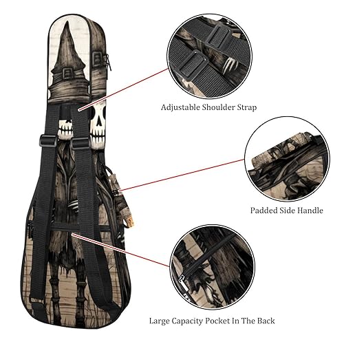 Waterproof Oxford Cloth Ukulele Bag Fairy with Bird and Flower Durable & Stylish Ukulele Case with Storage Halloween Pattern Print - Les Beatles, Paul McCartney, John Lennon, RIngo Starr, George Harrison Waterproof Oxford Cloth Ukulele Bag Fairy with Bird and Flower Durable & Stylish Ukulele Case with Storage Halloween Pattern Print – Image 4