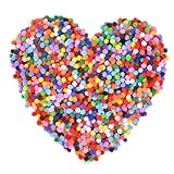 【Genießen Sie Ihr Heimwerken】 Weiche, flauschige Bastelbälle geben Ihrer Fantasie und Kreativität freien Lauf, machen alle Arten von Heimwerkerhandwerk, üben Ihre praktischen Fähigkeiten aus und bereichern Ihre Freizeit. mini pom poms pompoms mini pompoms zum basteln bommel basteln