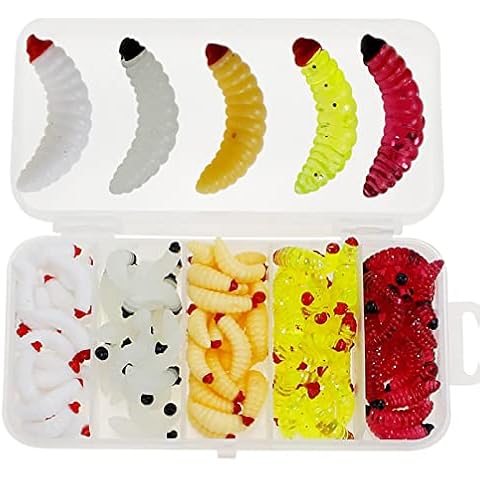 125pcs Drchoer Soft Plastic Worm Lures Cover