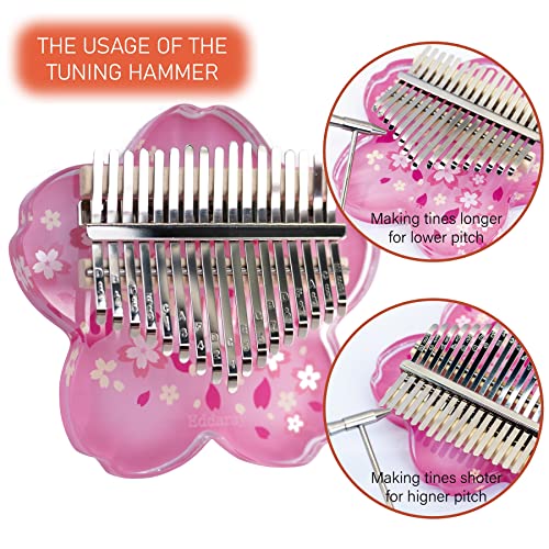 Acrylic-Kalimba-Thumb-Piano-17-Keys-Cherry-Blossoms-Shape-Transparent-Finger-Piano-Mbira-Sanza-with-Tone-Hammer-and-Box-for-Kids-Adults-Beginners-Portable-Keyboard-Musical-Instruments-Birthday-Gift