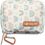 EVERLIT Mini Rescue Pack | 105 Medical Essentials Organize in Portable Storage Bag | Pocket Size Kids First Aid Kit with D-Ring | Small Family Friendly Travel Medical Kit (Rainbow)