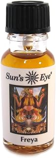 Sun's Eye Freya Oil, Sweet Strawberry Floral Scent, 1/2 fl oz Deity Ritual Oil, Honey Gold