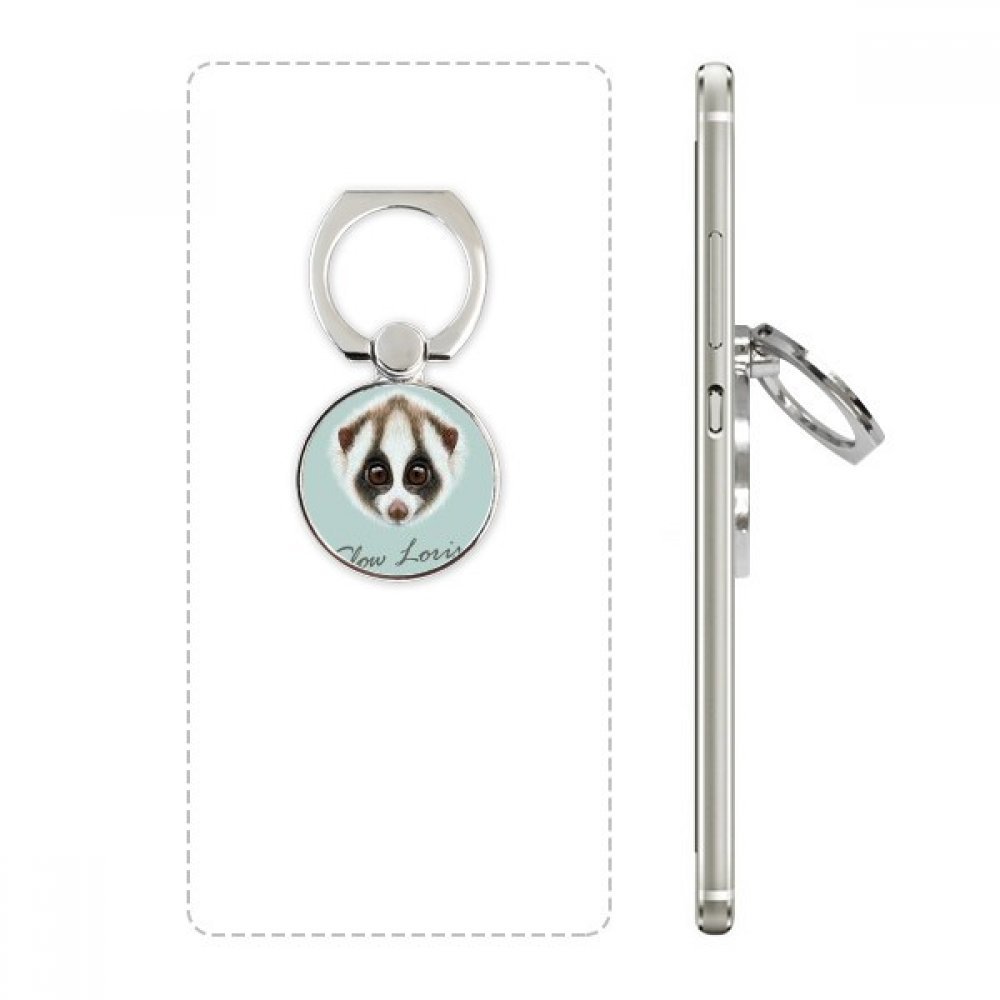 Soporte para anillo de teléfono móvil universal en color blanco y marrón para smartphones 5
