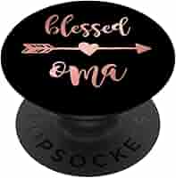 Amazon.com: Blessed Oma Pink Black Cute Arrow Heart Grandma Gift