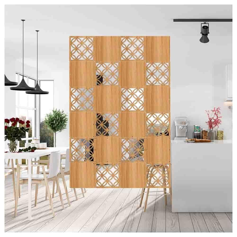 Divisorio sospeso per stanze, pannelli decorativi in ​​legno e plastica, divisorio per sala di ricevimento, parete divisoria per la privacy per casa, camera da letto, ufficio, negozio, arredamento(8PC