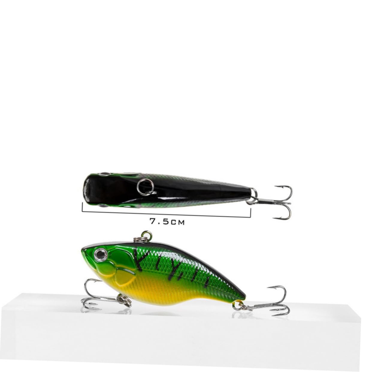 Toyvian Appât Vibré Leurres De Pêche Artificiels Leurres De Pêche Flottants Mini Appâts De Pêche Vert