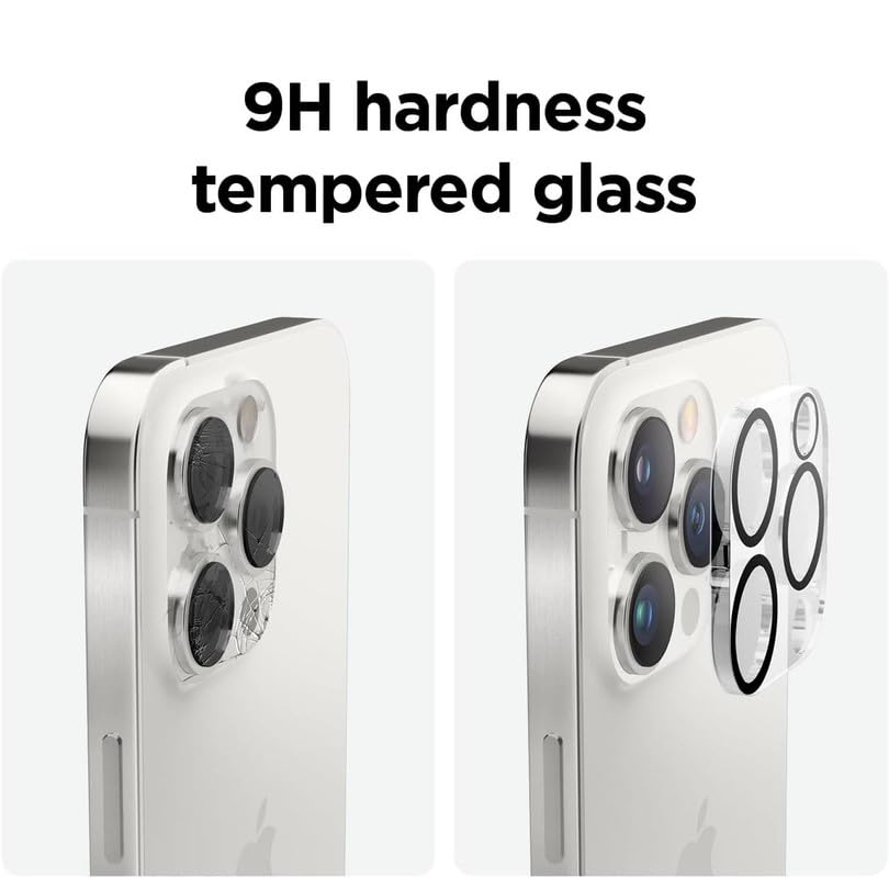 Image of XYKOS iPhone 15 Pro /15 Pro Max Camera Lens Protector Truly Shatterproof, Scratch-Resistant, 9H Hardness, Anti-Fingerprint, Camera Screen Protection Cover Accessories, Transparent